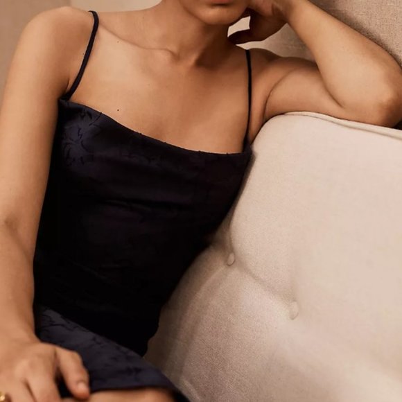 Host Pick! 👗Anthropologie Navy Brocade Midi Dress, 14 - Picture 3 of 10